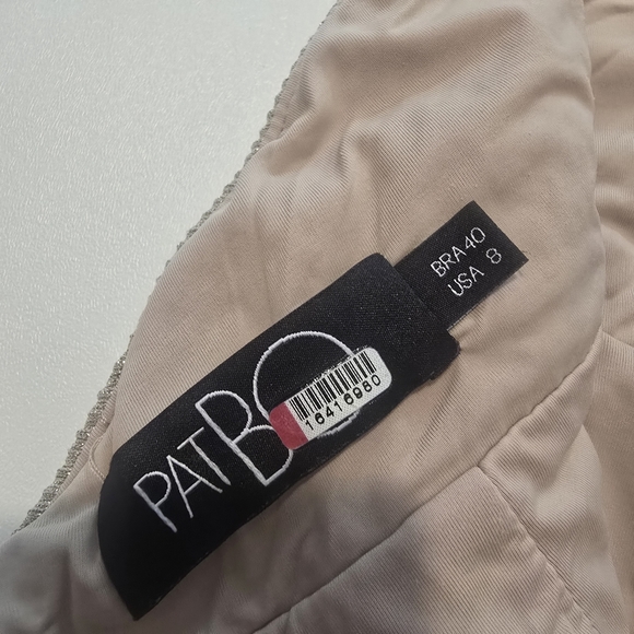 PatBO Lurex Draped Maxi Dress Gowns Halter neck Sleeveless Size 8 - Picture 10 of 13